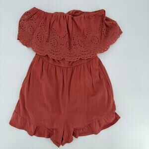 American Eagle Off Shoulder Eyelet Romper - Size XS